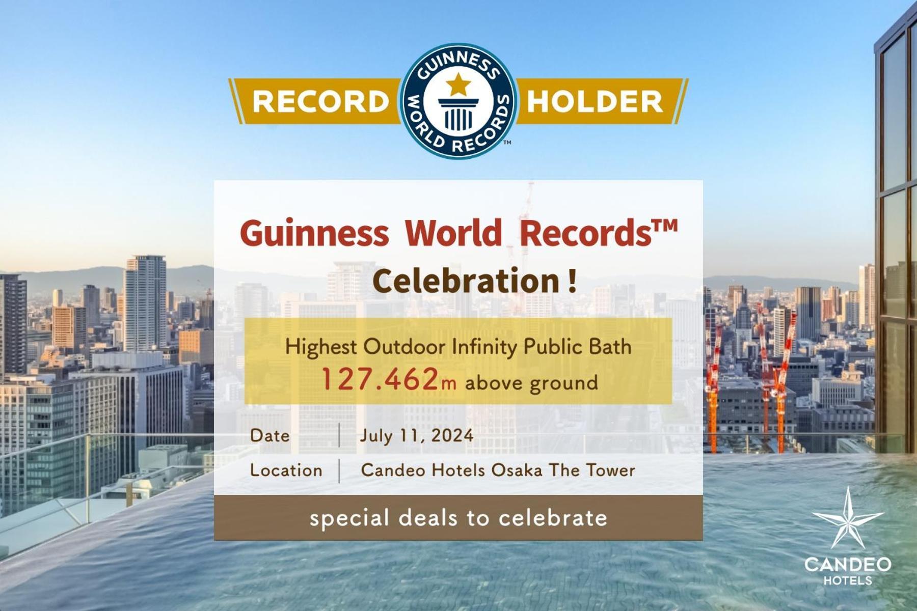 Candeo Hotels Osaka The Tower Ngoại thất bức ảnh The certificate of the record holder